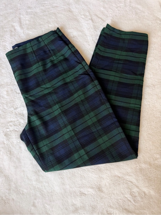 Chaps Pants - Chaps Green and Navy Plaid Chinos